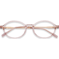 Kaleb Crystal Pink Oval Eyeglasses | EYDOLOGY