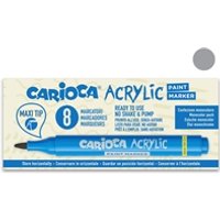 Marcatore acrilico Carioca punta Maxi argento