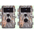 Pack x2 Caméras de Chasse Nocturne Vision 64MP HD 2304*1296P,Détection de Mouvement PIR de 70° Étanche IP66 et Fonction Time Lapse |A252 Gris