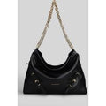 Borsa a spalla Voyou chain in Pelle Nera