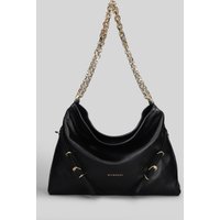 Borsa a spalla Voyou chain in Pelle Nera