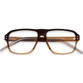 Micah Gradual Brown Square Eyeglasses | EYDOLOGY