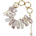 Graduated Baroque Pink Pearl Bracelet
