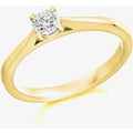 9ct Yellow Gold 0.20ct Brilliant Cut Diamond Solitaire Ring ENG23624MT L.5