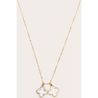Gold Clover Simple Pendant Necklace