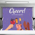 Purple Cheers Its 5 Oclock Somewhere Party Backdrop - Aperturee
