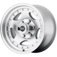 American Racing Wheel AR23 Machined W/ Clear Coat - 16x8 - 8x165.1 Bolt Pattern - 0 Offset Rims