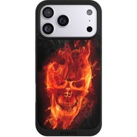 Apple iPhone 17 Pro Max NIVOpure noir Coque de telephone coque NIVOpure noire Skull Totenkopf Fire