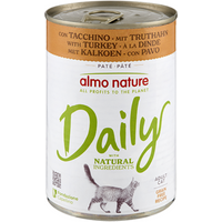 Almo Nature Cat Daily 400 gr Tacchino - Cibo umido per gatti - 1° ORDINE? scegli tra BZR5 - BZR20 + 200 pt fedeltà