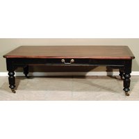 Casa Padrino Antik Stil Couchtisch Schwarz / Braun Antikstil Look 140 x 70 cm - Tisch Beistelltisch Salon Tisch Barock Landhaus Stil