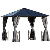 Outsunny 3 x 3M Hardtop Gazebo Canopy with Polycarbonate Roof