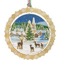 Christmas Village with Deer Tree Decoration