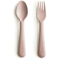BIBS / MUSHIE Kinderbestek lepel en vork blush