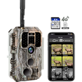 4G LTE Wildkamera Fotofalle Wildtierkamera mit SIM-Karte 120° Bewegungserkennung 48MP 1296P Nachtsicht IP66 wasserdicht und 32GB SD Karte A390G Grey