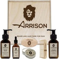Kit Barba Completo Professionale Cura e Trattamento Barba con Scatola in legno