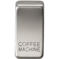 KnightsBridge Switch cover "marked COFFEE MACHINE" - brushed chrome