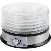 Electric Food Dehydrator Machine - Energy Efficient, Five-Tier, Stainless Steel, Compact Kitchen Appliance | Wowcher