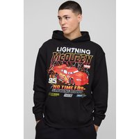 Sudadera Oversize Con Capucha Y Estampado De Disney Cars, Negro