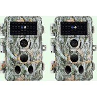 Pack x2 Caméras de Chasse 64MP 1296P 940nm IR Camera Chasse Infrarouge Vision Nocturne, 0,1s Vitesse de Dclenchement Caméra de Jeu IP66 Étanche |A262 Gris