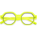 Eliseo Neon Green Geometric Eyeglasses | EYDOLOGY