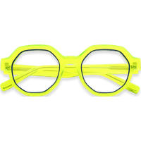 Eliseo Neon Green Geometric Eyeglasses | EYDOLOGY