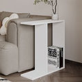 Lotus Wooden Side Table in White