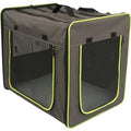 Trasportino First Class Basic grigio scuro / verde fluo per cani  - L: L 79 x P 53,5 x H 66 cm