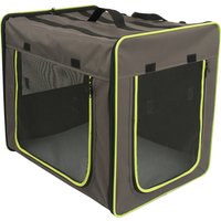 Trasportino First Class Basic grigio scuro / verde fluo per cani  - L: L 79 x P 53,5 x H 66 cm
