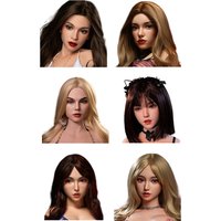 Yeloly Silicone Sex Doll Head with M16 Header Connector [Only Head]