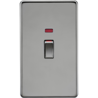 KnightsBridge 45A 2G DP Switch with Neon - Black Nickel
