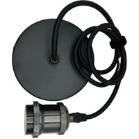 Black Hardwired Hanging Pendant Light Kit
