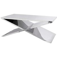 Casa Padrino Luxus Edelstahl Couchtisch 120 x 70 x H. 46 cm - Designer Wohnzimmertisch