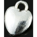 Anhänger mit Öse in verschiedenen Varianten, silberfarben