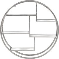 Circular Wall Shelf - Large - Silver - Multi Shelf