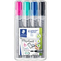 Viltstift Staedtler 356 voor flipover rond 2mm set à 4 stuks assorti
