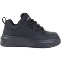 Damskie skórzane czarne sneakersy SS2N4014