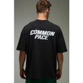 Man Active Common Pace Washed Oversized T-Shirt, Negro