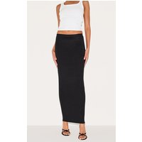 Femme Jupe longue en jersey noir taille basse | Taille 44