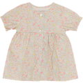 Huttelihut Liberty Fabric Jurk met Korte Mouwen – Kinderjurk – Sand - 86