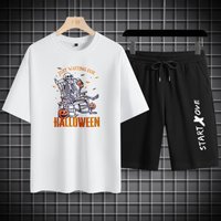 Men's sets Summer Quick drying Skeleton Halloween printed Graphic T-shirts Suit suit for man luxury men's clothing Short sleeve