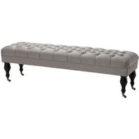Casa Padrino Luxus Sitzhocker Chesterfield Grau Hocker - MÃ¶bel Schlafzimmer Wohnzimmer - Luxus Kollektion
