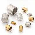 10-20pcs/lot 2-10mm Stainless Steel Leather Cord Clasp Crimp End Caps For Necklace Bracelet Connectors Jewelry Making Supplies