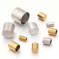 10-20pcs/lot 2-10mm Stainless Steel Leather Cord Clasp Crimp End Caps For Necklace Bracelet Connectors Jewelry Making Supplies