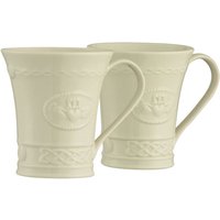 Belleek Classic Claddagh 10oz Mug Pair