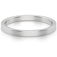 Alianza Clásica Flat 2 MM Oro Blanco 585 (14K)