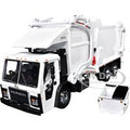 Mack LR Refuse Garbage Truck with McNeilus Meridian Front Loader White with Trash Bin 1/64 Diecast Model by DCP/First Gear