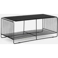 Riva Coffee Table Black Modern Living Room Furniture Storage Shelf