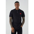 Kurzärmliges Slim-Fit Pique Poloshirt mit Herz