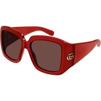 Gucci Femme Gucci GG1402S 003 Lunettes de soleil Acétate Bordeaux Marron Carré Normale