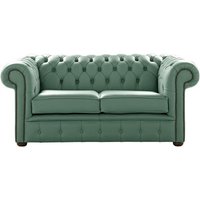 Chesterfield 2 Seater Shelly Lichen Leather Sofa Settee